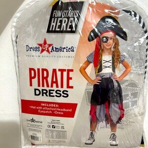 Girl pirate costume, size S (4-6)
